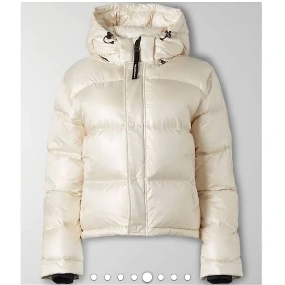 Aritzia Jackets & Blazers - Super Puff Shorty Jacket, Liquid Shine Matte Pearl